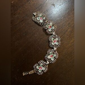 Floral vintage  Filigree Bracelet